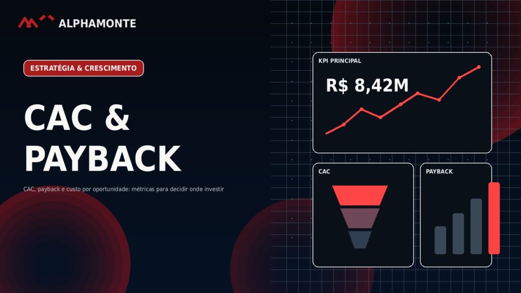 CAC, payback e custo por oportunidade: métricas para decidir onde investir | Alphamonte Insights