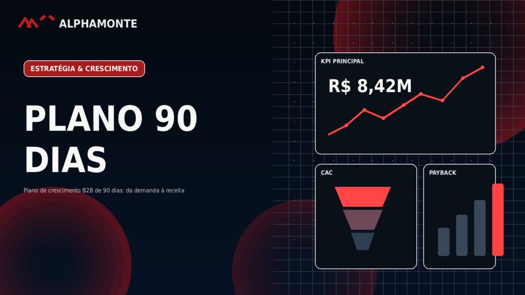 Plano de crescimento B2B de 90 dias: da demanda à receita | Alphamonte Insights